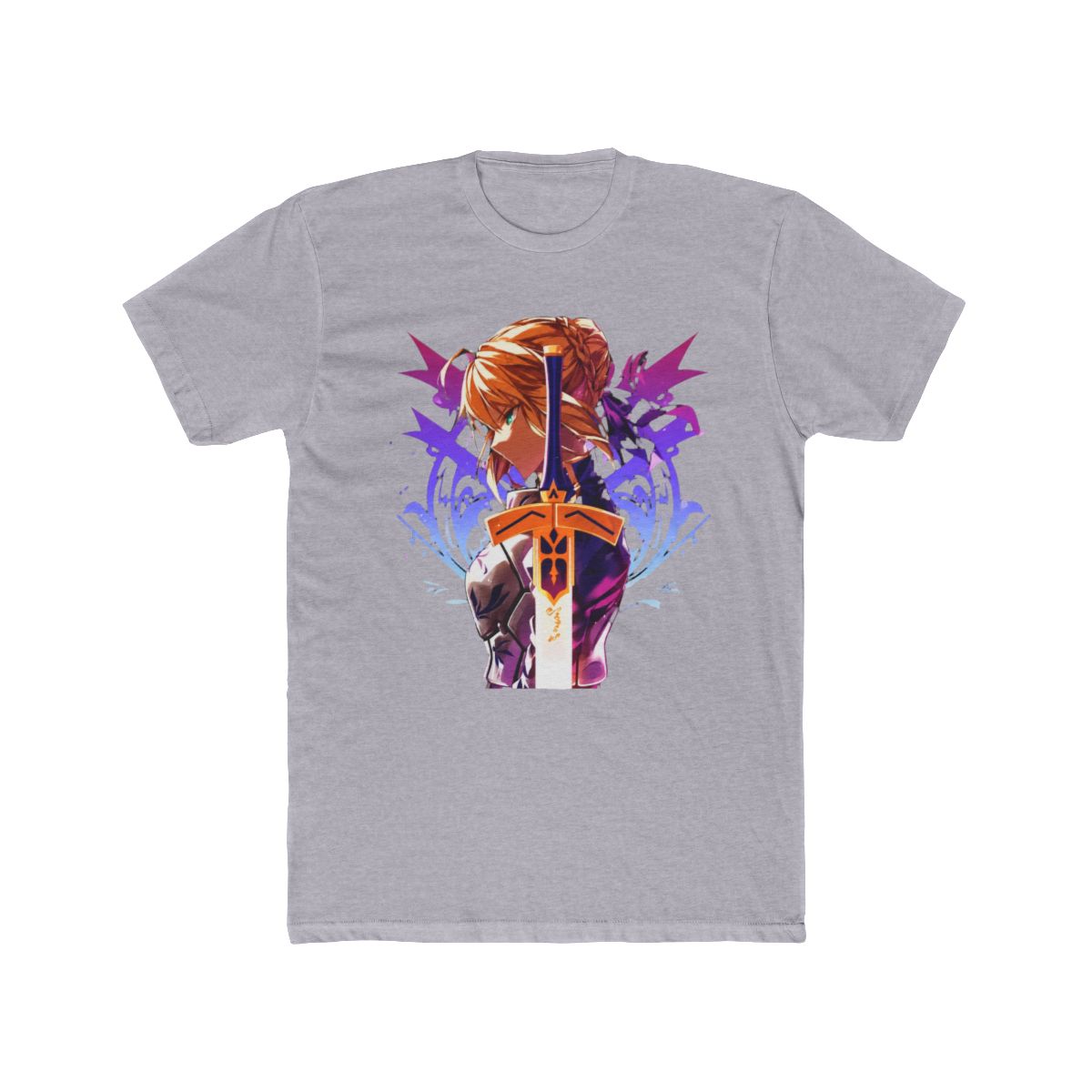 Saber Artoria with Excalibur Sword T Shirt | Fate Series - alternate angle 5, merchandise