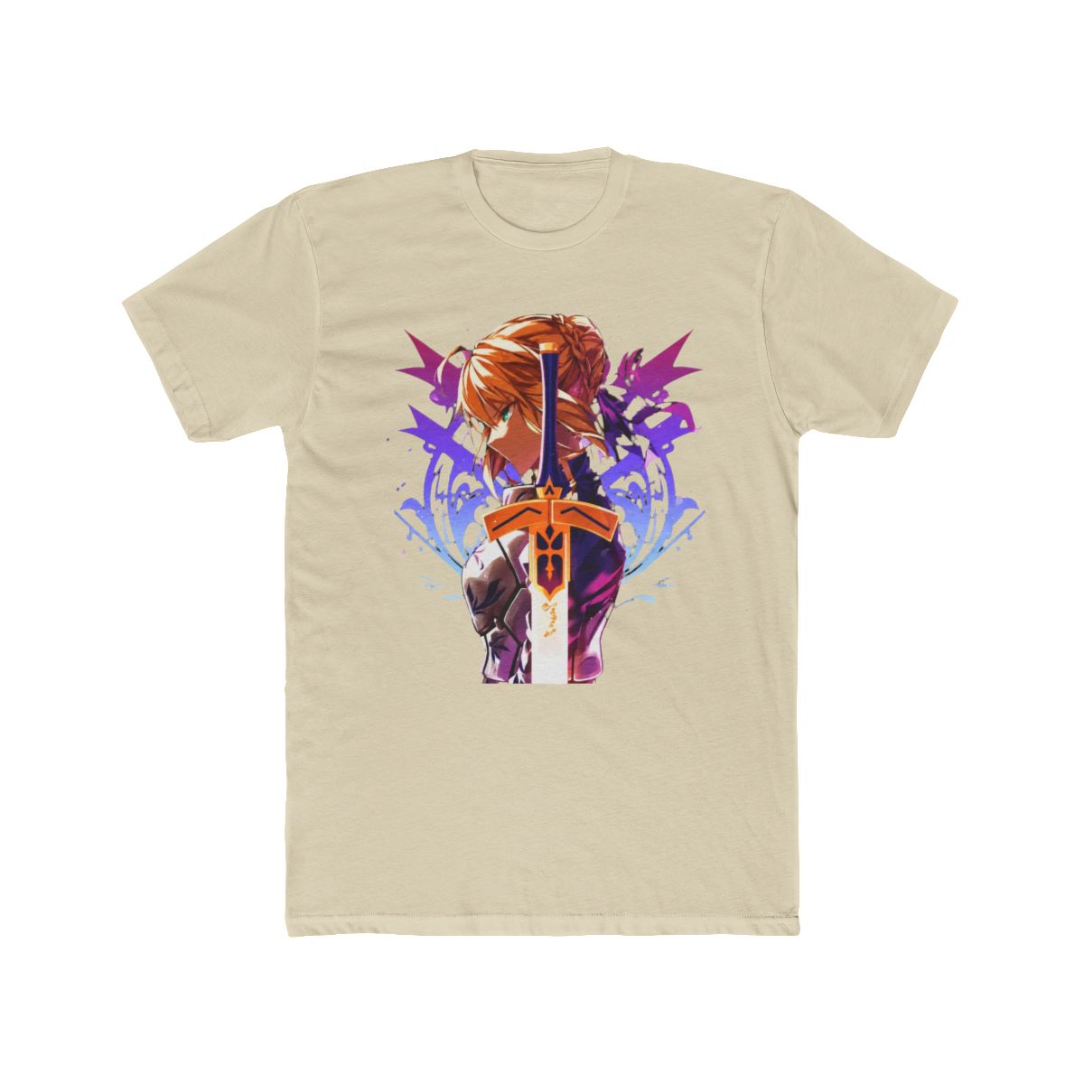 Saber Artoria with Excalibur Sword T Shirt | Fate Series - alternate angle 4, merchandise