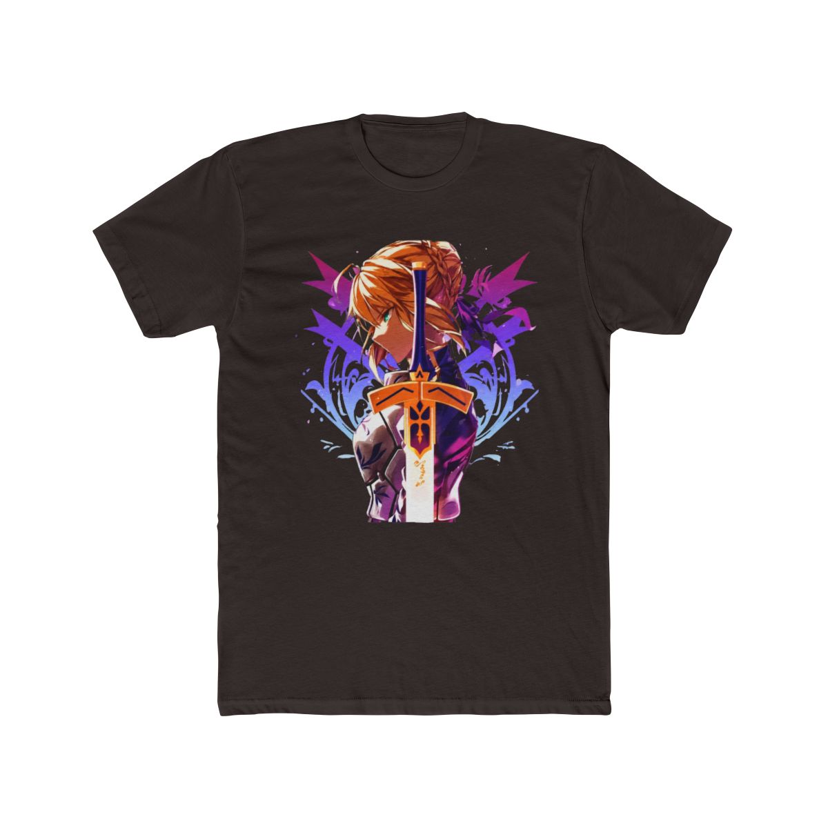 Saber Artoria with Excalibur Sword T Shirt | Fate Series - alternate angle 3, merchandise